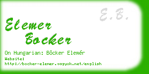 elemer bocker business card